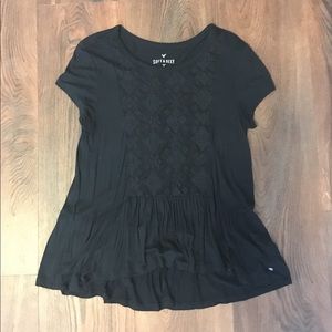 American Eagle Black Soft and Sexy T Shirt